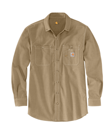 Carhartt, Flame Resistant Carhartt Force® Loose Fit Lightweight Long Sleeve Button Front Shirt