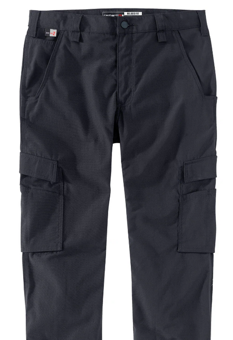 Carhartt, Flame Resistant  Carhartt Force® Relaxed Fit Ripstop Cargo Work Pant, 104786,  Navy