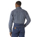 Wrangler, FR Flame Resistant Long Sleeve Work Snap Shirt, FR1122BW, Navy Plaid