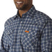 Wrangler, FR Flame Resistant Long Sleeve Work Snap Shirt, FR1122BW, Navy Plaid
