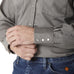 Wrangler FR Flame Resistant Long Sleeve Twill Solid Snap Shirt, FR127, Charcoal