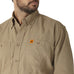Wrangler FR FR Flame Resistant Twill Workshirt, FR3W01, Grey, Khaki, Navy, Light Blue