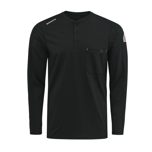 Bulwark Men's Flex Knit Henley Black