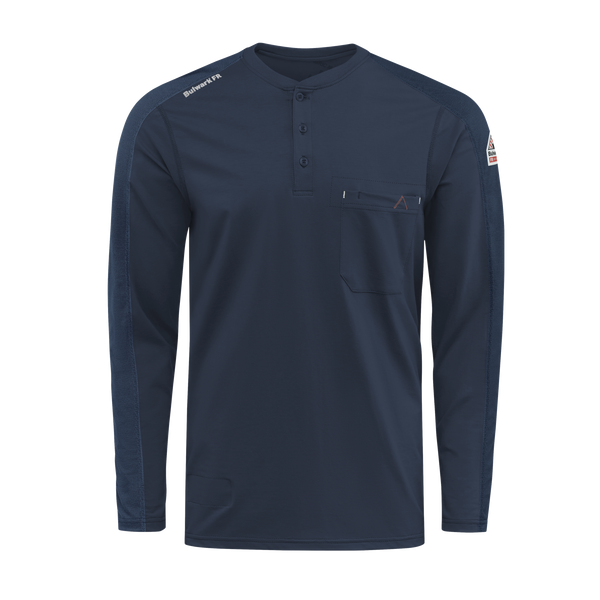Bulwark Men's Flex Knit Henley Navy