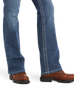 Ariat, Women's FR Mid Rise DuraStretch Entwined Boot Cut Jean, 10019544, Oceanside