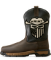 Ariat Boots, 10 inchRebar Flex Western VentTEK Incognito Composite Toe Work Boot, 10040432 IRON COFFEE