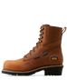 Ariat Boots, 8 Inch Logger Shock Shield Waterproof Composite Toe Work Boot, 10050840,  COPPER BROWN