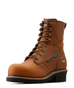 Ariat Boots, 8 Inch Logger Shock Shield Waterproof Composite Toe Work Boot, 10050840,  COPPER BROWN