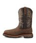 Ariat Boots, 11 inch WorkHog Wide Square Toe Waterproof Composite Toe Work Boot, 10017420 DARK BRUIN BROWN