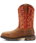 Ariat Boots, 11 inch WorkHog Wide Square Toe Steel Toe Work Boot, 10006961 DARK EARTH