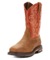 Ariat Boots, 11 inch WorkHog Wide Square Toe Steel Toe Work Boot, 10006961 DARK EARTH