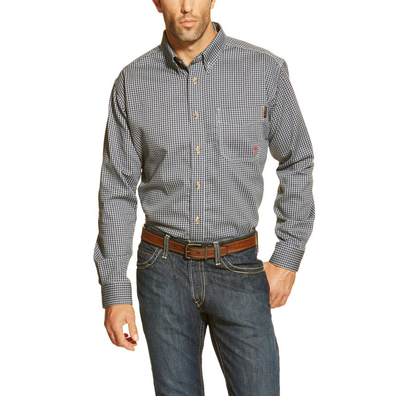 Ariat, FR Basic Work Shirt, 10013513, Blue Multi