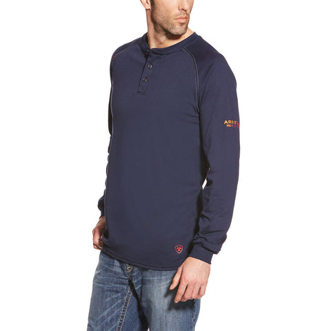 Ariat, FR Henley Top,10013518, Navy