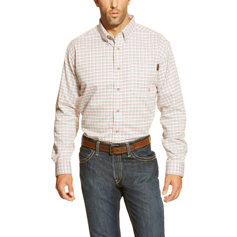 Ariat, FR Gauge Work Shirt, 10014857, White Multi