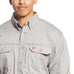 Ariat, FR Solid Vent Work Shirt, 10019063, Silver Fox