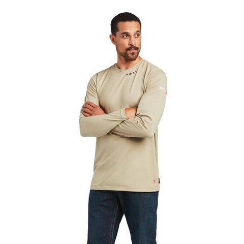 Ariat, FR Baselayer T-Shirt, 10039464, Khaki