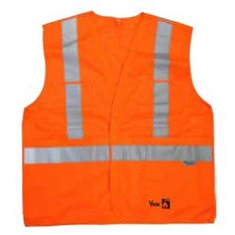 Viking Outerwear, Vest, vg6136fr, FR treated premium polyester, Hi-Vis Orange,