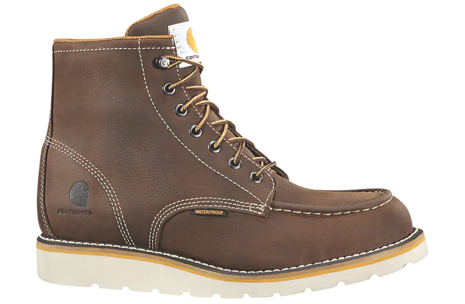 Carhartt Boots, 6-Inch Steel Toe Wedge Boot, CMW6295, Dk Brown Oil Tanned