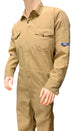 FlameRwear, FR Coverall Deluxe, fwCn4, Nomex 4.5 oz, Cat1, Red, Tan Cut-to-Order Color