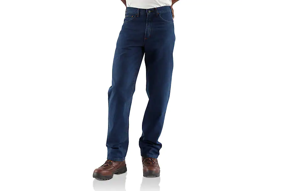 Carhartt, Flame-Resistant Signature Denim Jean-Relaxed Fit, FRB100, Denim