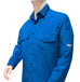 FlameRwear, FR Shirt Deluxe, fwSN4, Nomex 4.5 oz, Cat1, Navy, Royal Blue