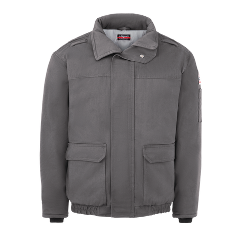 Bulwark, Men's Heavyweight FR Insulated Bomber Jacket, JLR8, FR 7oz, Cat3, Gray