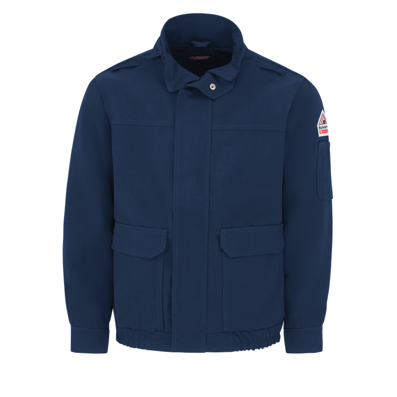 Bulwark, Men's Lightweight Nomex FR Lined Bomber Jacket, JNJ6, FR 7oz, Cat3, Navy
