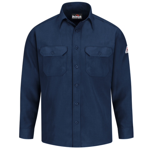 Bulwark, Men's Lightweight Nomex FR Uniform Shirt, SND2, Nomex 4.5oz, Cat1, Navy, Royal Blue, Tan