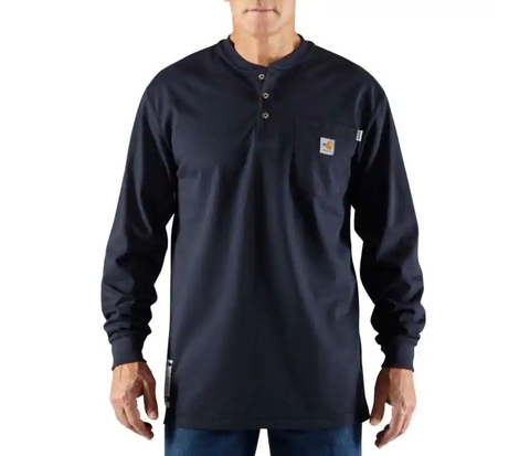 Carhartt, Shirt, 100237, FR Force Cotton, 6.75oz, Long Sleeve Henley,